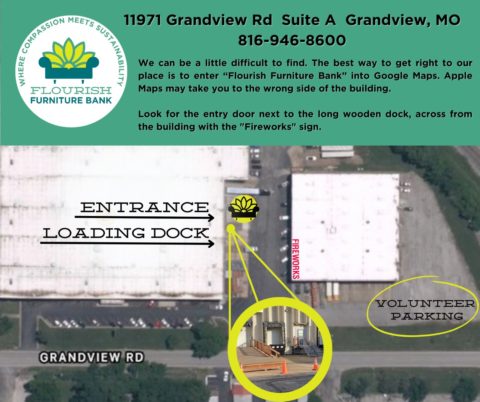 Hours and Directions | Flourish: A Furniture Bank