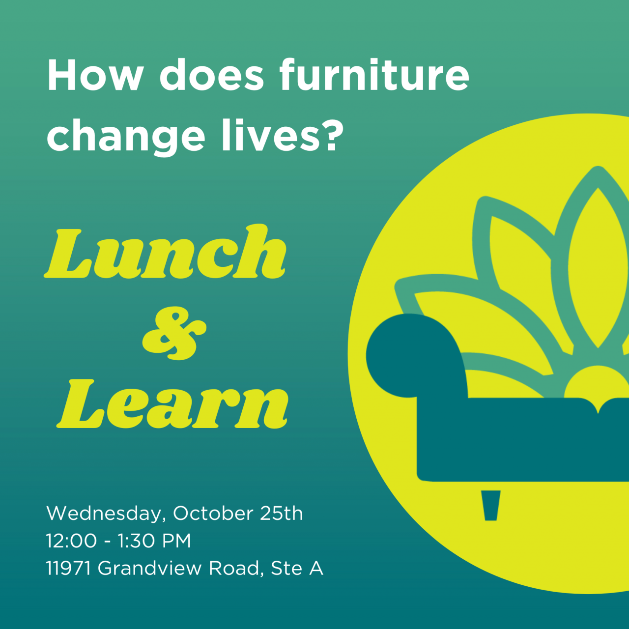 October Lunch & Learn Flourish A Furniture Bank